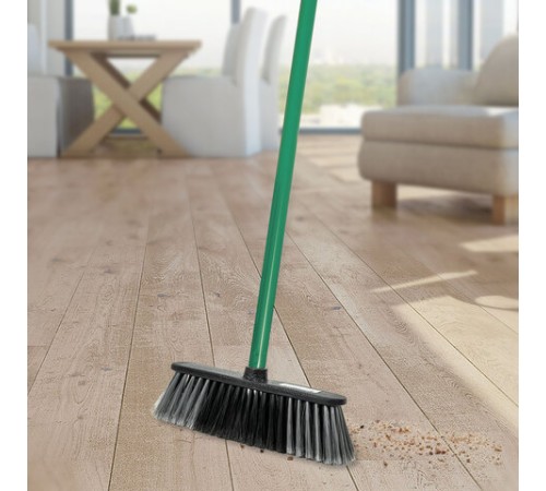 Щетка для уборки, ширина 27 см, щетина 7 см (двуцветная), пластик, еврорезьба, IDEA 