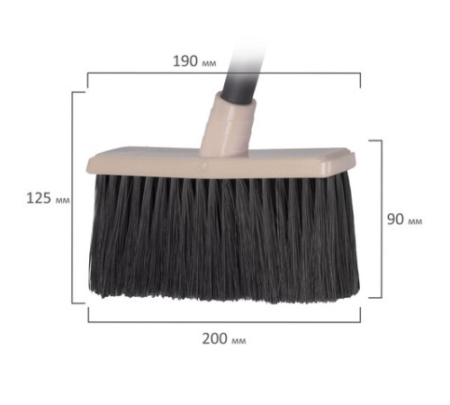 Совок для мусора + щетка, рукоятки 80 см, пластик, 