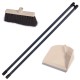Совок для мусора + щетка, рукоятки 80 см, пластик, 