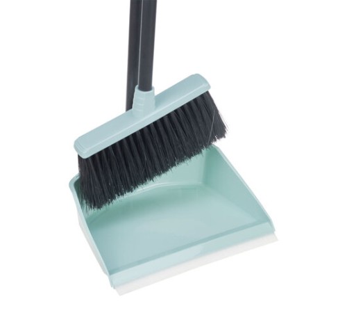 Совок для мусора + щетка, рукоятки 80 см, пластик, 