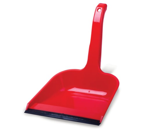 Совок для мусора, высокая рукоятка 20 см, резиновая кромка, пластик, цвет ассорти, 416, 434160065