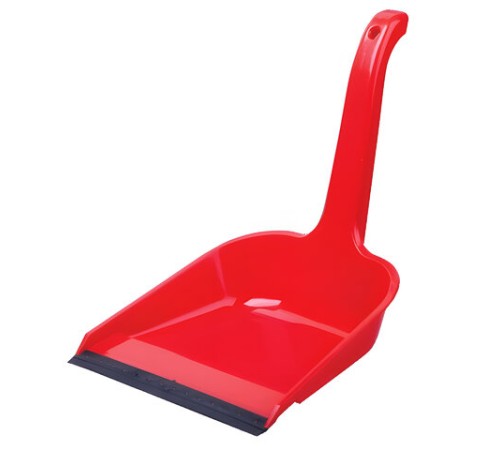 Совок для мусора, высокая рукоятка 20 см, резиновая кромка, пластик, цвет ассорти, 416, 434160065