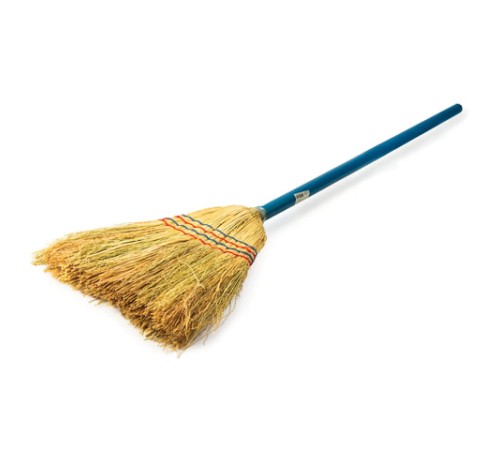 Веник-метла сорго LAIMA 1, натуральный, прошивной, с деревянным черенком 95 см, средний, 360х280 мм, 601336