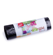 Мешки для мусора 30 л, черные, в рулоне 20 шт., ПНД, 6 мкм, 50х60 см, КБ, 