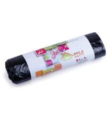 Мешки для мусора, 60 л, черные, в рулоне 20 шт., ПНД, 7 мкм, 60х70 см, эконом, КБ, 