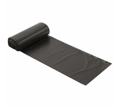 Мешки для мусора 20 л, черные, в рулоне 30 шт., ПНД 8 мкм, 45х50 см, LAIMA стандарт, 601376