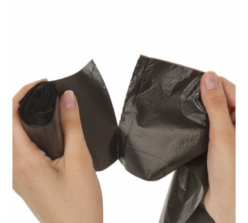 Мешки для мусора 20 л, черные, в рулоне 30 шт., ПНД 8 мкм, 45х50 см, LAIMA стандарт, 601376