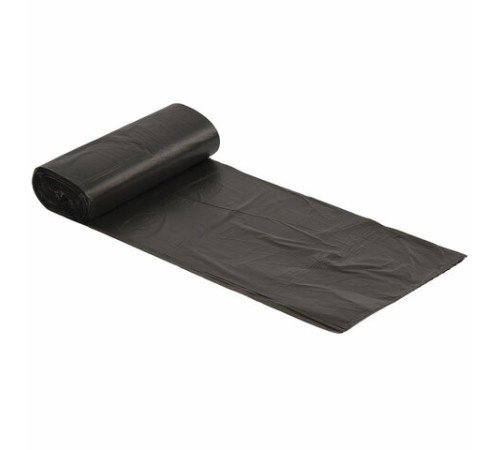 Мешки для мусора 30 л черные в рулоне 30 шт., ПНД 8 мкм, 50х60 см, LAIMA стандарт, 601377