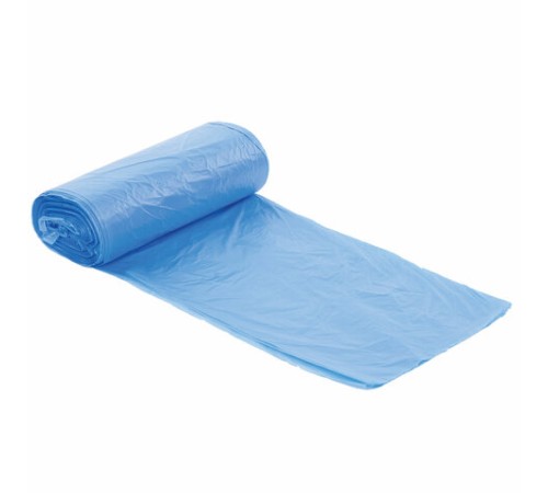 Мешки для мусора 30 л синие в рулоне 30 шт. прочные, ПНД 10 мкм, 50х60 см, LAIMA, 601378