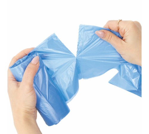 Мешки для мусора 30 л синие в рулоне 30 шт. прочные, ПНД 10 мкм, 50х60 см, LAIMA, 601378