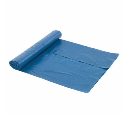 Мешки для мусора 60 л синие в рулоне 20 шт. особо прочные, ПВД 30 мкм, 60х70 см, LAIMA, 601382