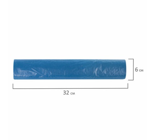 Мешки для мусора 60 л синие в рулоне 20 шт. особо прочные, ПВД 30 мкм, 60х70 см, LAIMA, 601382