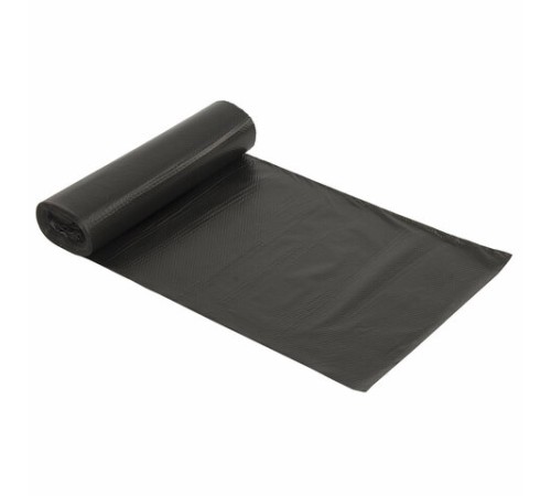 Мешки для мусора 120 л черные в рулоне 10 шт., ПНД 14 мкм, 70х110 см, LAIMA стандарт, 601385