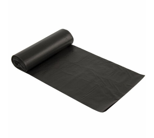 Мешки для мусора 120 л, черные, в рулоне 10 шт., прочные, ПНД 18 мкм, 70х110 см, LAIMA, 601386