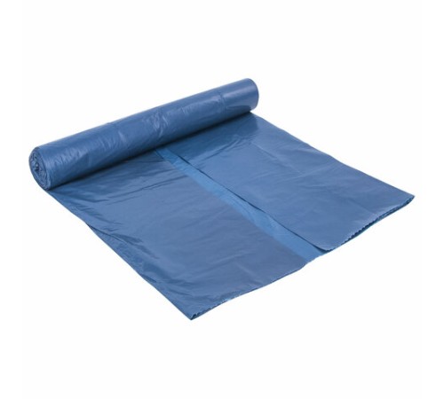 Мешки для мусора 120 л, синие, в рулоне 10 шт., особо прочные, ПВД 40 мкм, 70х110 см, LAIMA, 601387