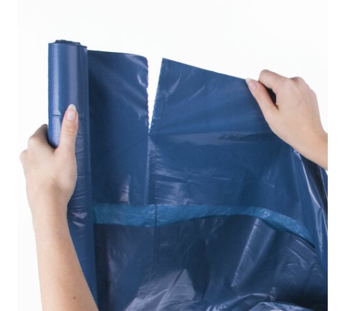 Мешки для мусора 120 л, синие, в рулоне 10 шт., особо прочные, ПВД 40 мкм, 70х110 см, LAIMA, 601387