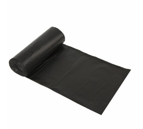 Мешки для мусора 120 л черные в рулоне 10 шт. прочные, ПНД 25 мкм, 70х110 см, ОФИСМАГ, 601389