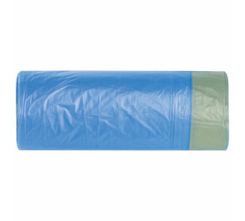 Мешки для мусора с завязками 60 л, синие, в рулоне 20 шт., прочные, ПНД 14 мкм, 55х62 см, LAIMA, 601397