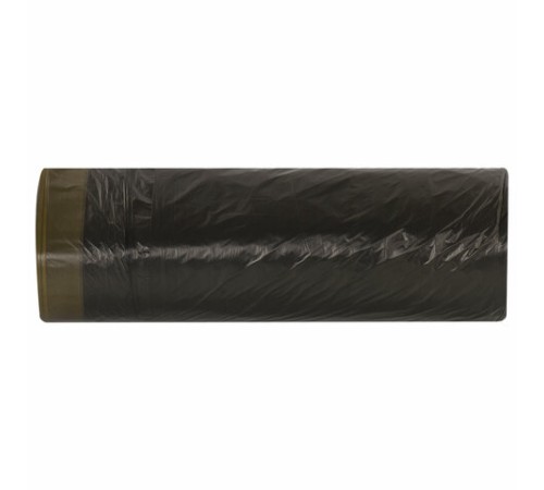 Мешки для мусора с завязками 60 л, черные, в рулоне 20 шт., прочные, ПНД 16 мкм, 60х70 см, ОФИСМАГ, 601398