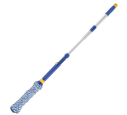 Швабра самоотжимная, скручивающийся отжим, МОП из микрофибры, телескопический черенок 96 см, LAIMA, 601471
