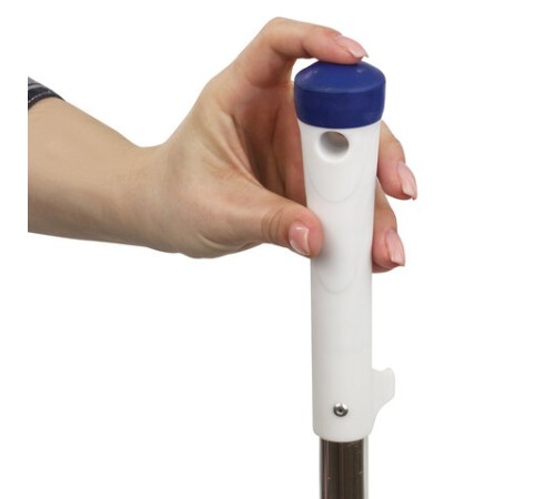 Совок для мусора + щетка, рукоятки 67 см, резиновая кромка, сбрасывание, сине-белый, LAIMA, 601473