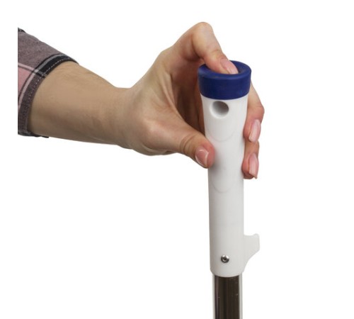 Совок для мусора + щетка, рукоятки 67 см, резиновая кромка, сбрасывание, сине-белый, LAIMA, 601473