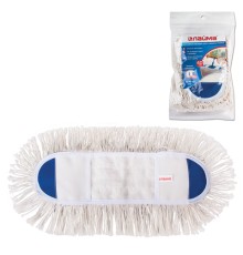 Насадка МОП плоская 40 см для швабры-рамки, карманы, хлопок, LAIMA, 601481