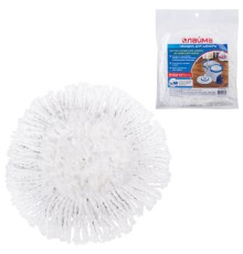 Насадка МОП круглая для швабры из набора для уборки 601459, крепление липучка, микрофибра, d - 16 см, LAIMA, 601487