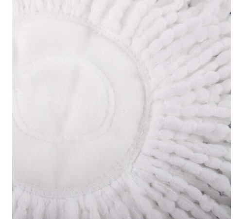 Насадка МОП круглая для швабры из набора для уборки 601459, крепление липучка, микрофибра, d - 16 см, LAIMA, 601487