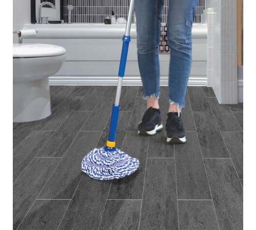 Насадка МОП для швабры самоотжимной скручивающейся 601471, микрофибра, 32 см, двуцветная, LAIMA, 601491