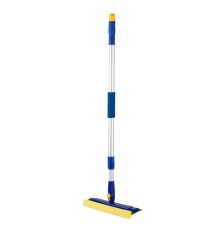 Окномойка LAIMA вращающаяся, телескопическая ручка, рабочая часть 25 см (стяжка, губка, ручка), для дома и офиса, 601494