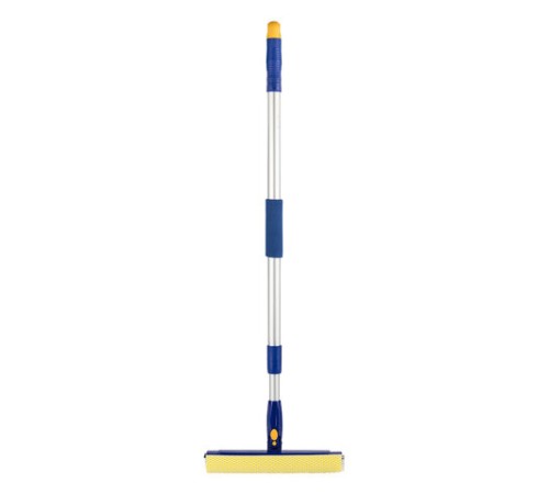 Окномойка LAIMA вращающаяся, телескопическая ручка, рабочая часть 25 см (стяжка, губка, ручка), для дома и офиса, 601494