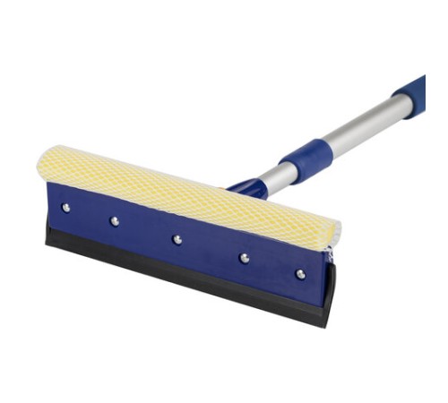 Окномойка LAIMA вращающаяся, телескопическая ручка, рабочая часть 25 см (стяжка, губка, ручка), для дома и офиса, 601494