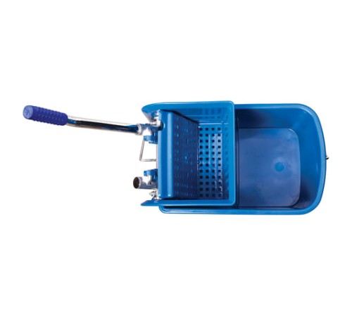 Тележка уборочная BRABIX, ведро 20 л, механический отжим, универсальная для ОФИСА/ДОМА, синяя, 601497