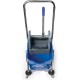 Тележка уборочная BRABIX, 1 съемное ведро 25 л, механический отжим, корзина, металлический каркас, синяя, 601498