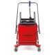 Тележка уборочная BRABIX, 2 съемных ведра 25 л, механический отжим, металлический каркас, 601499