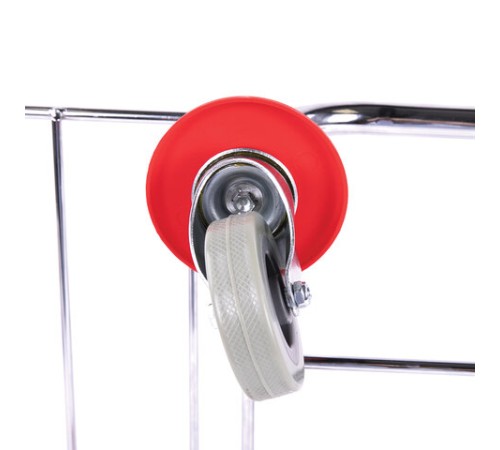 Тележка уборочная BRABIX, 2-съемных ведра по 15 л, отжим, корзина, держатель для мусорного мешка с поддерживающей платформой, 601500