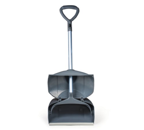 Совок для мусора + щетка, закрывающаяся крышка, рукоятки 94 см, серый, LAIMA PROFESSIONAL, 601508