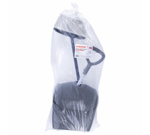 Совок для мусора + щетка, закрывающаяся крышка, рукоятки 94 см, серый, LAIMA PROFESSIONAL, 601508