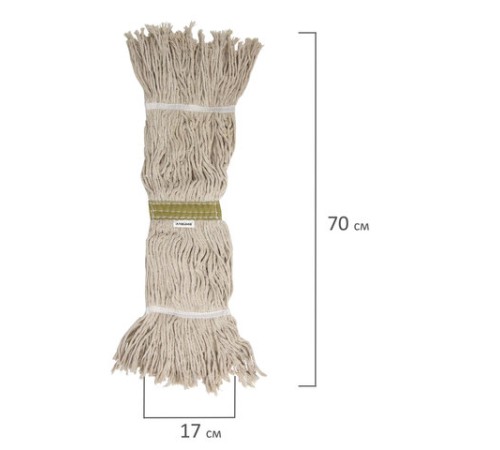 Насадка МОП Кентукки для швабры, хлопок/полиэстер, длина ворса 37 см, вес 400 г, LAIMA PROFESSIONAL, 601512