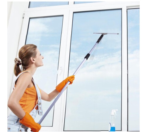 Черенок рукоятка телескопическая 130-240см, алюминий, используется с окномойкой шубкой 601518, со стяжкой 601522, LAIMA PROFESSIONAL, 601515