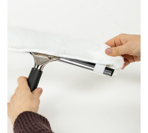 Насадка-шубка для окномойки 601518, акрил/дакрон, рабочая часть 35 см, липучки, LAIMA PROFESSIONAL, 601520