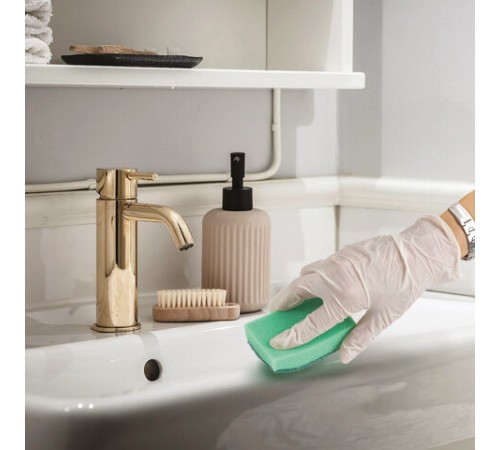 Губки для посуды 9,6х6,4х2,7 см, КОМПЛЕКТ 10 шт., MAXI, поролон с абразивным слоем, LAIMA К0003, 601552