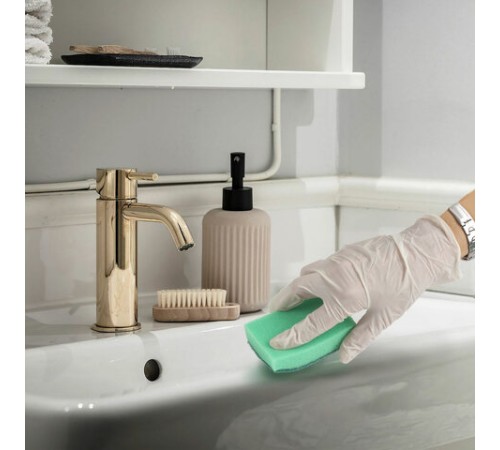 Губки для посуды 8х5,3х2,6 см, КОМПЛЕКТ 5 шт., STANDART, поролон с абразивным слоем, LAIMA К0014, 601555