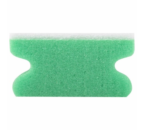 Губка для посуды 12х8,6х4,8 см, 1 шт., MEGA, поролон с абразивным слоем, профильная, кафель/уборка/посуда, LAIMA К1013, 601556