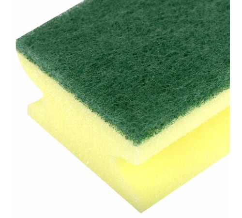 Губки для посуды 9,6х6,4х4 см, КОМПЛЕКТ 2 шт., MAXI, поролон с абразивным слоем, профильные, LAIMA К0015, 601557