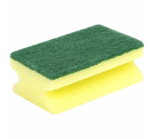 Губки для посуды 9,6х6,4х4 см, КОМПЛЕКТ 2 шт., MAXI, поролон с абразивным слоем, профильные, LAIMA К0015, 601557