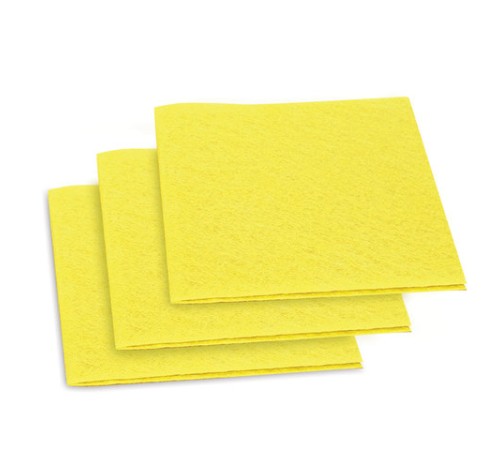 Салфетки ВИСКОЗНЫЕ универсальные MEGA, 30х38 см, КОМПЛЕКТ 3 шт., 90 г/м2, желтые, LAIMA, К4022, 601560