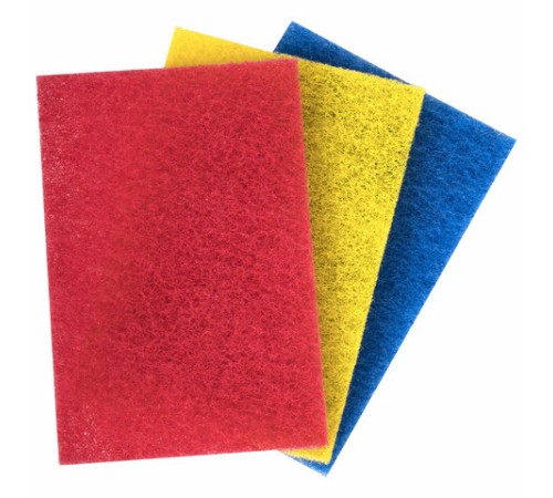 Губки-салфетки АБРАЗИВНЫЕ 130х90х5 мм, КОМПЛЕКТ 3 шт., от стойких загрязнений, LAIMA, К6013, 601564