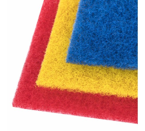 Губки-салфетки АБРАЗИВНЫЕ 130х90х5 мм, КОМПЛЕКТ 3 шт., от стойких загрязнений, LAIMA, К6013, 601564